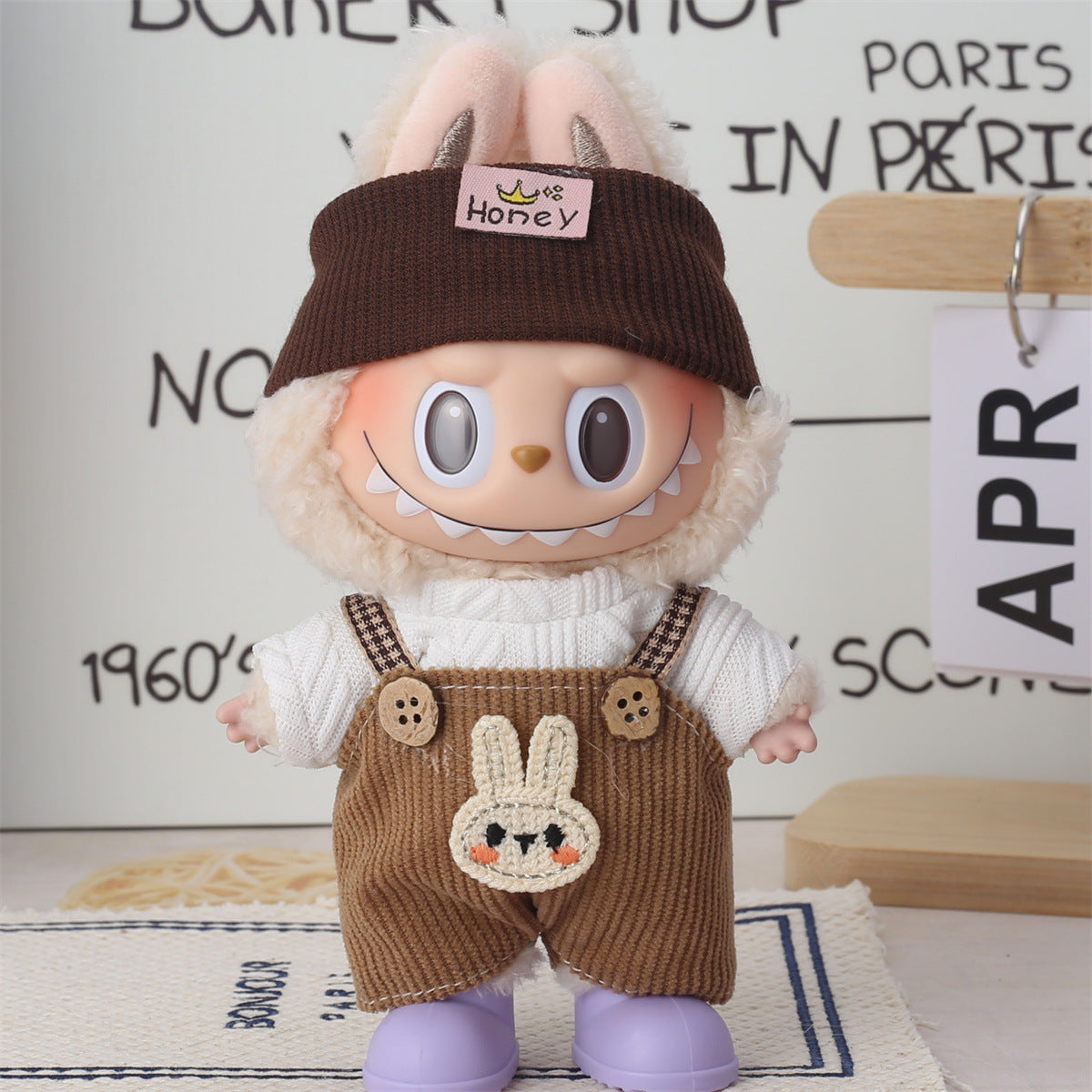 Super Q cute labubu doll 17cm pendant generation for doll plush doll vinyl face change