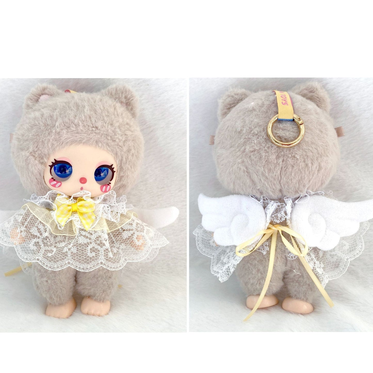 Labubu Doll Bunny Girl & Lace Maid Outfits for 17cm Vinyl Dolls