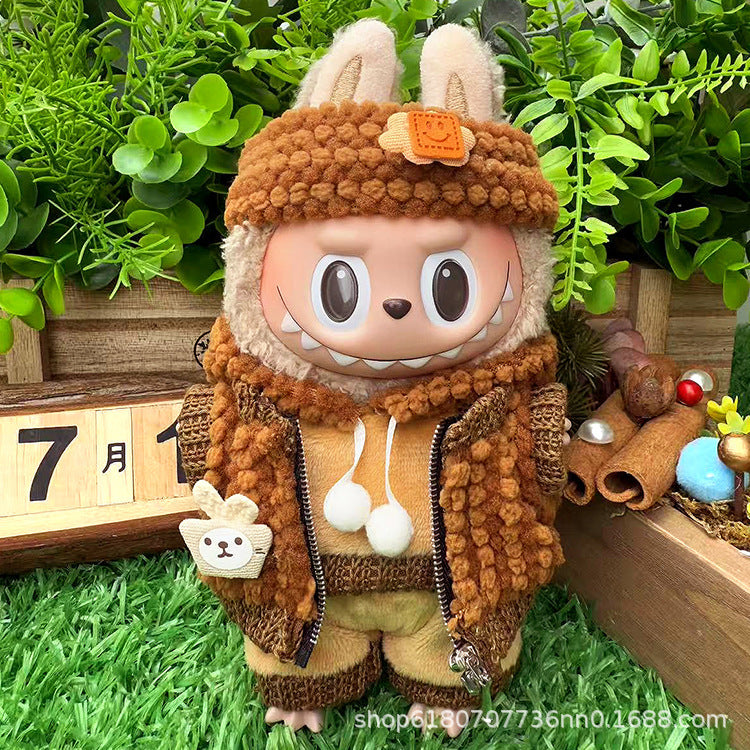 Suitable for Labubu Doll Clothes, Plush Vinyl Sitting Party First, Second and Third Generation Replacement Skirt Suit