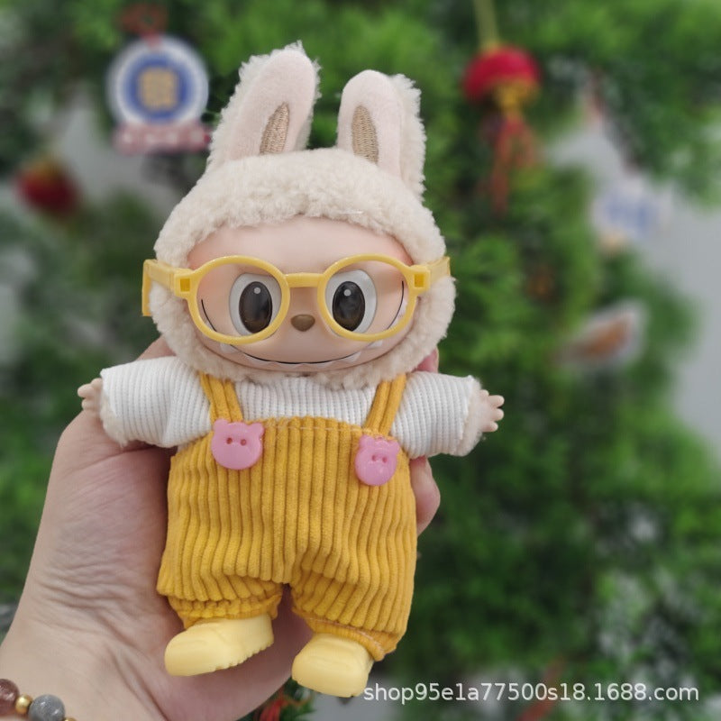 Labubu Doll Clothes for 17cm Plush Doll - Cute Dress-Up Outfits