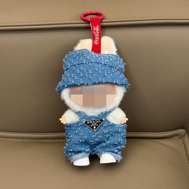 Labubu Doll Baby Clothes Outfit - 17cm Vinyl Doll Overalls Suit