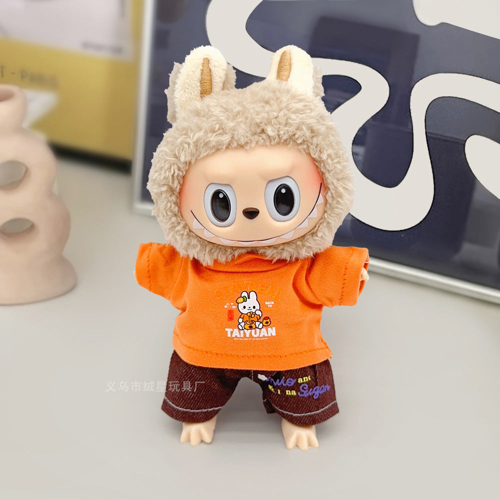 Labubu Doll Denim Outfit Set with T-Shirt & Accessories