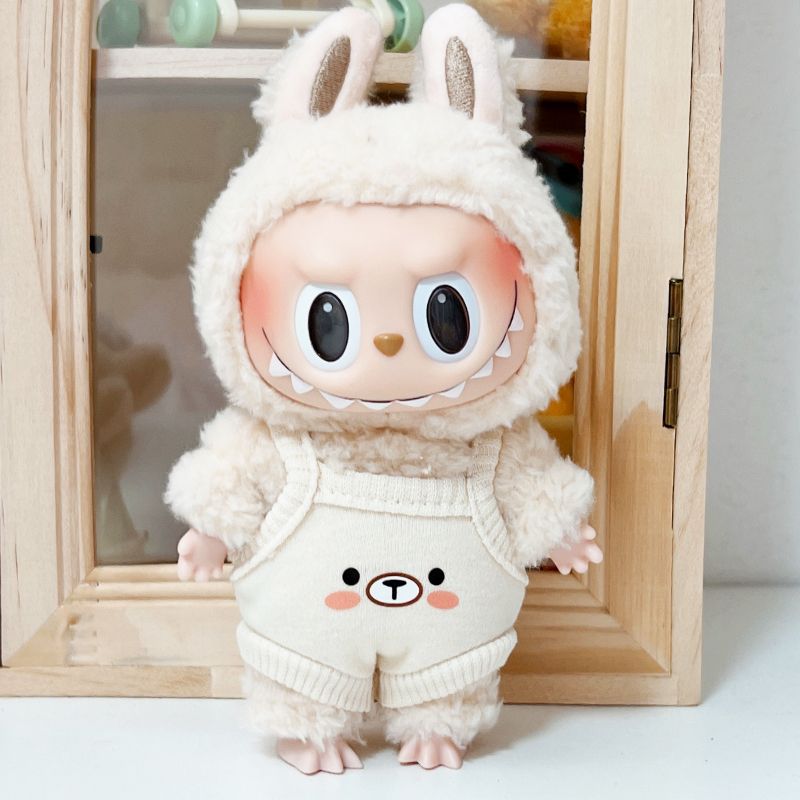 Labubu Doll Jumpsuit Outfits for 17cm Vinyl Dolls