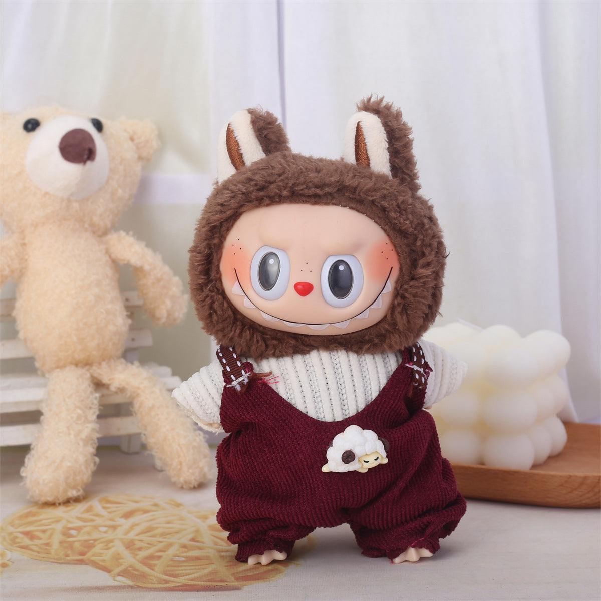Wholesale cheap 17cm labubu labubu one, two and three generations sit and party with replacement doll vinyl