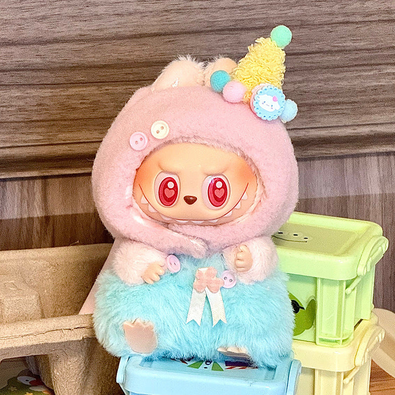 labubu Sitting Party Doll Costumes One or Two Generation Blind Box Labubu Doll Costumes Plush Vinyl Face