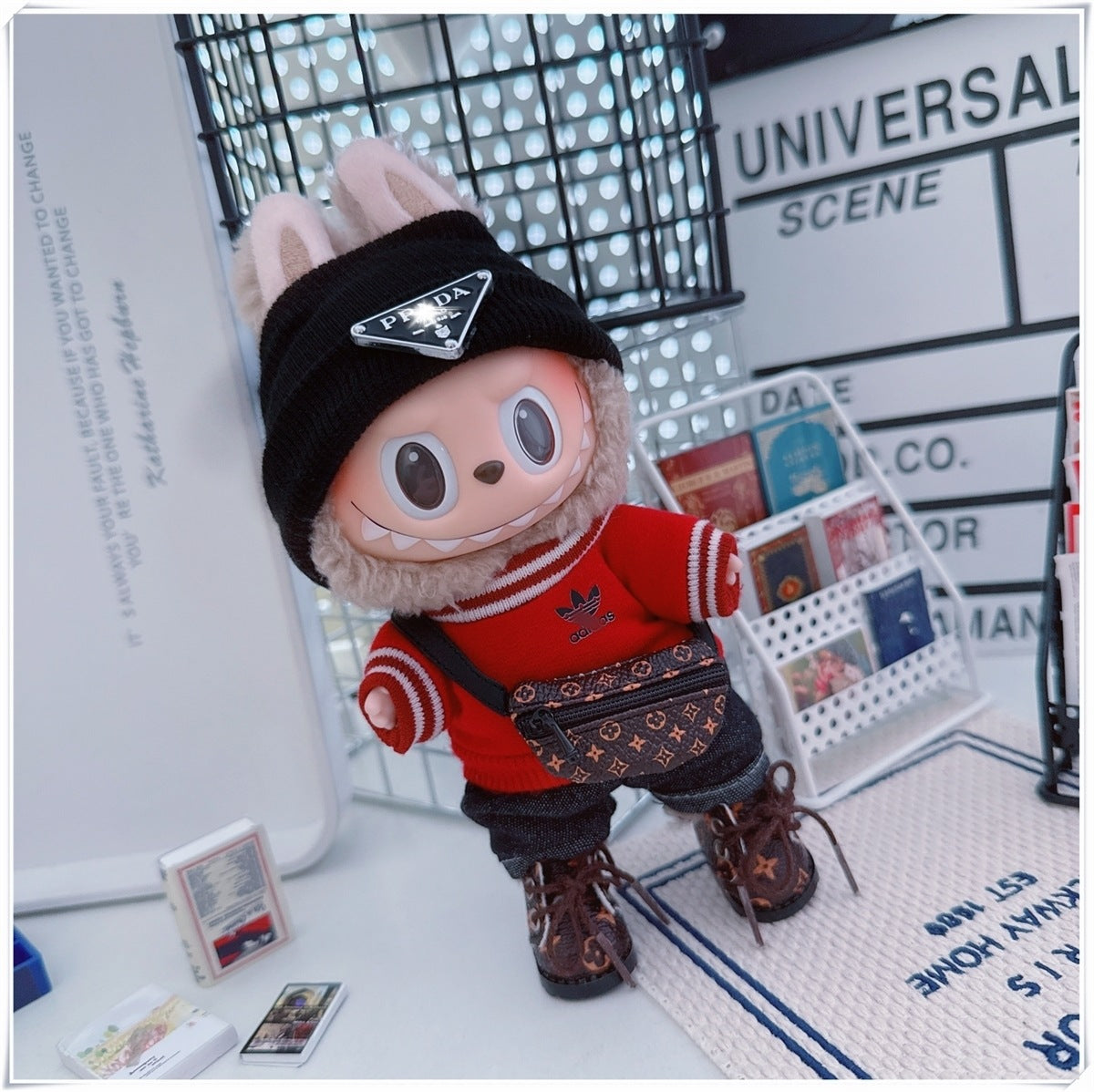 Labubu Doll Outfit - Cute Cotton Coat & Accessories for 10cm & 17cm Vinyl Dolls