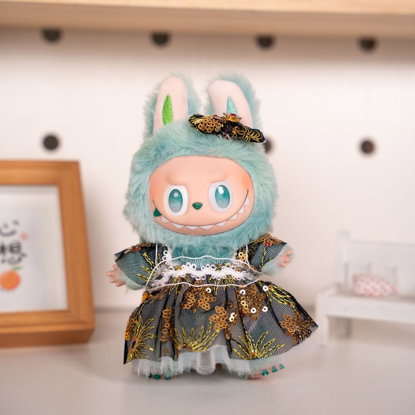 Labubu Doll Summer Dress Outfit for 17cm Vinyl Dolls