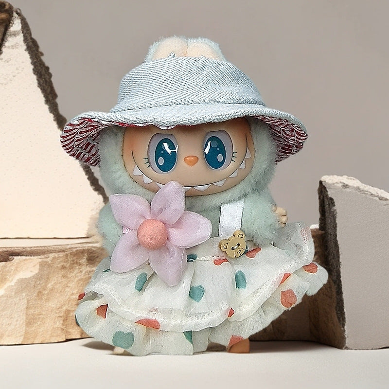 Labubu Doll Outfit Set - Skirt, Hat & Accessories