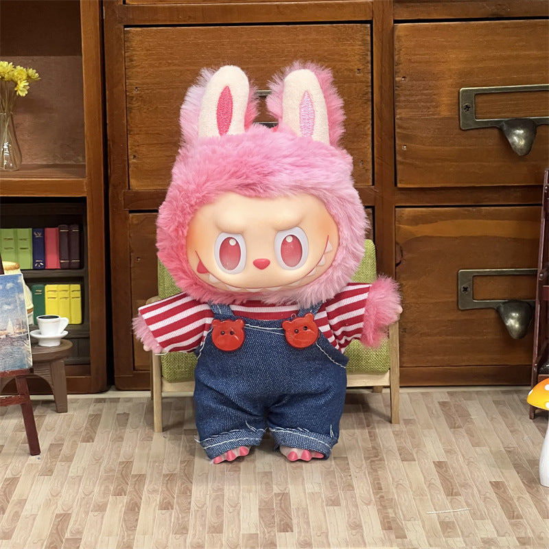 Labubu Doll Clothes 17cm Pendant First, Second and Third Generation Vinyl Plush Doll Replacement Clothes Set Wholesale