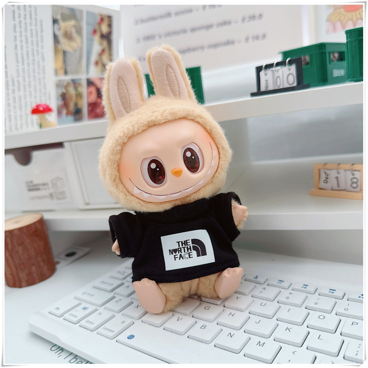 Labubu Doll Clothes - 17cm & 10cm Cotton Overalls & T-Shirts