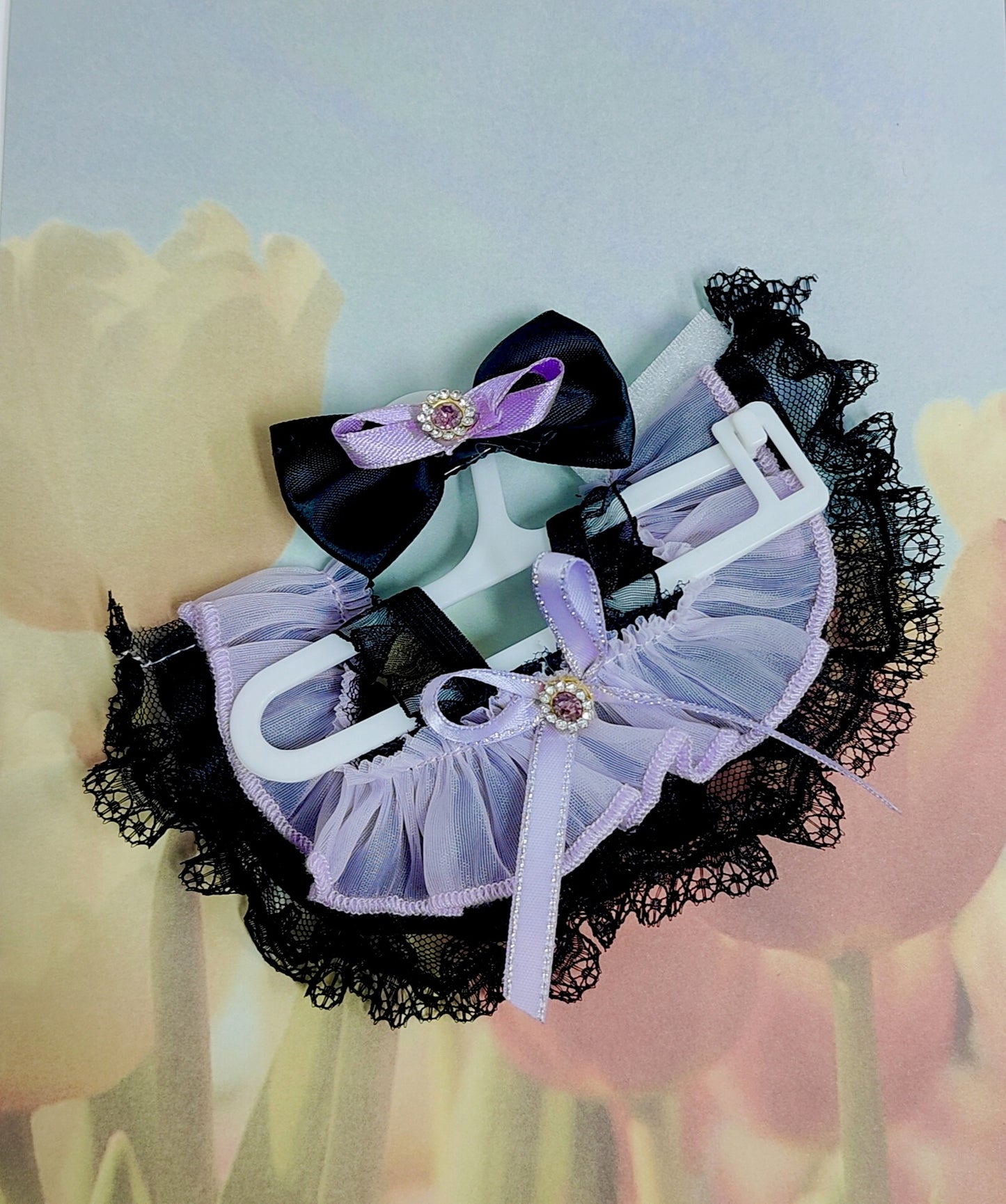 Labubu Doll Black Angel Dress - Stylish Outfit for Vinyl Dolls