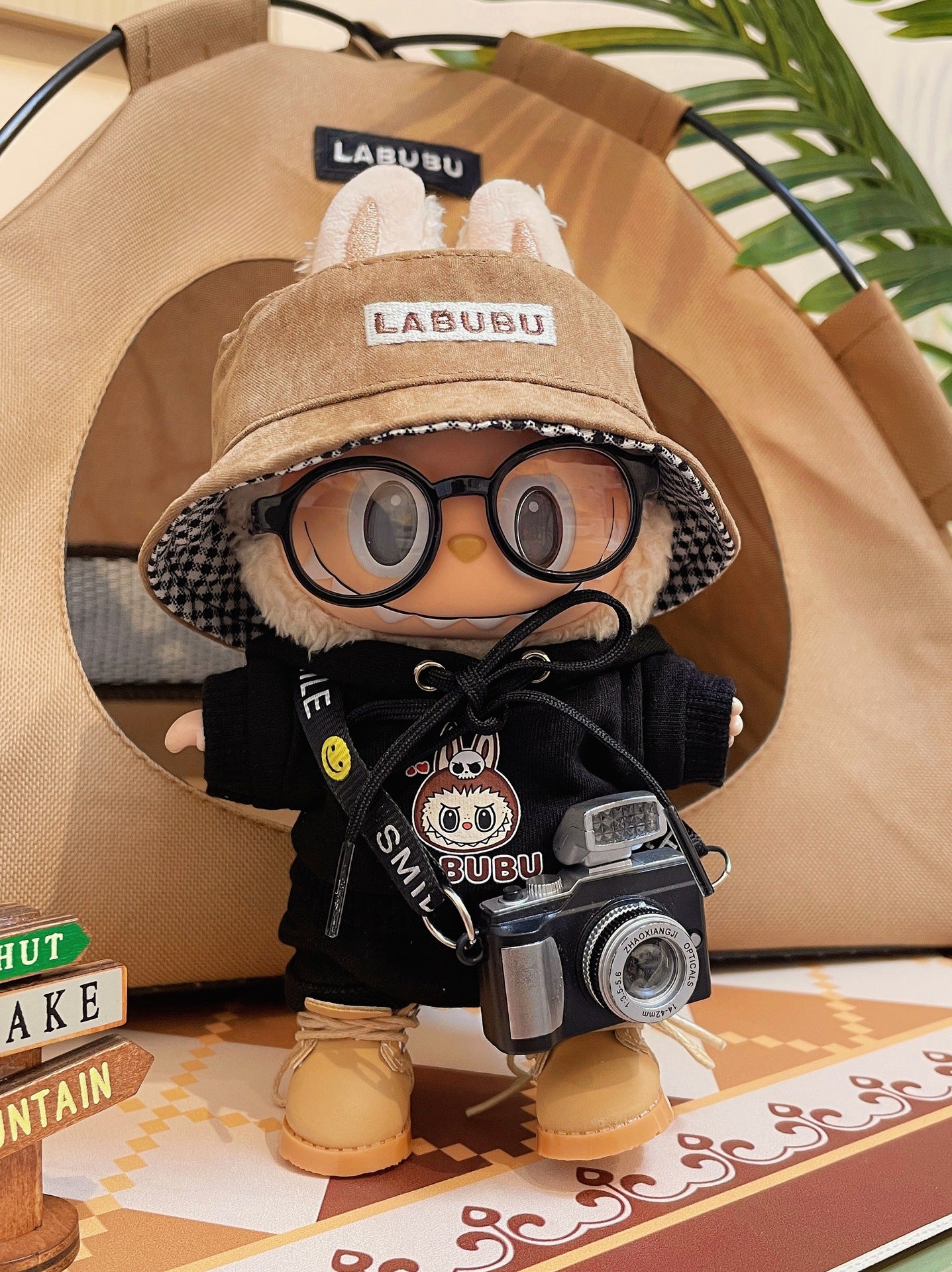 Labubu Detective Outfit Set with Glasses & Accessories