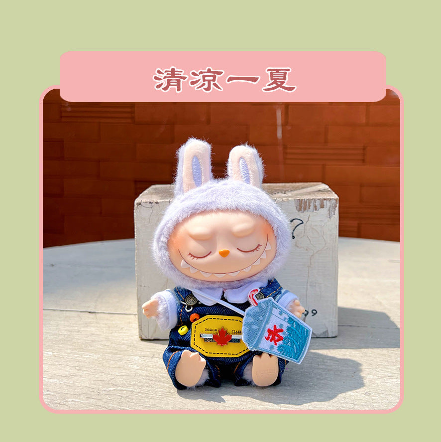 Labubu 15cm Sitting Doll Clothes - Macaron 2nd Gen Outfits