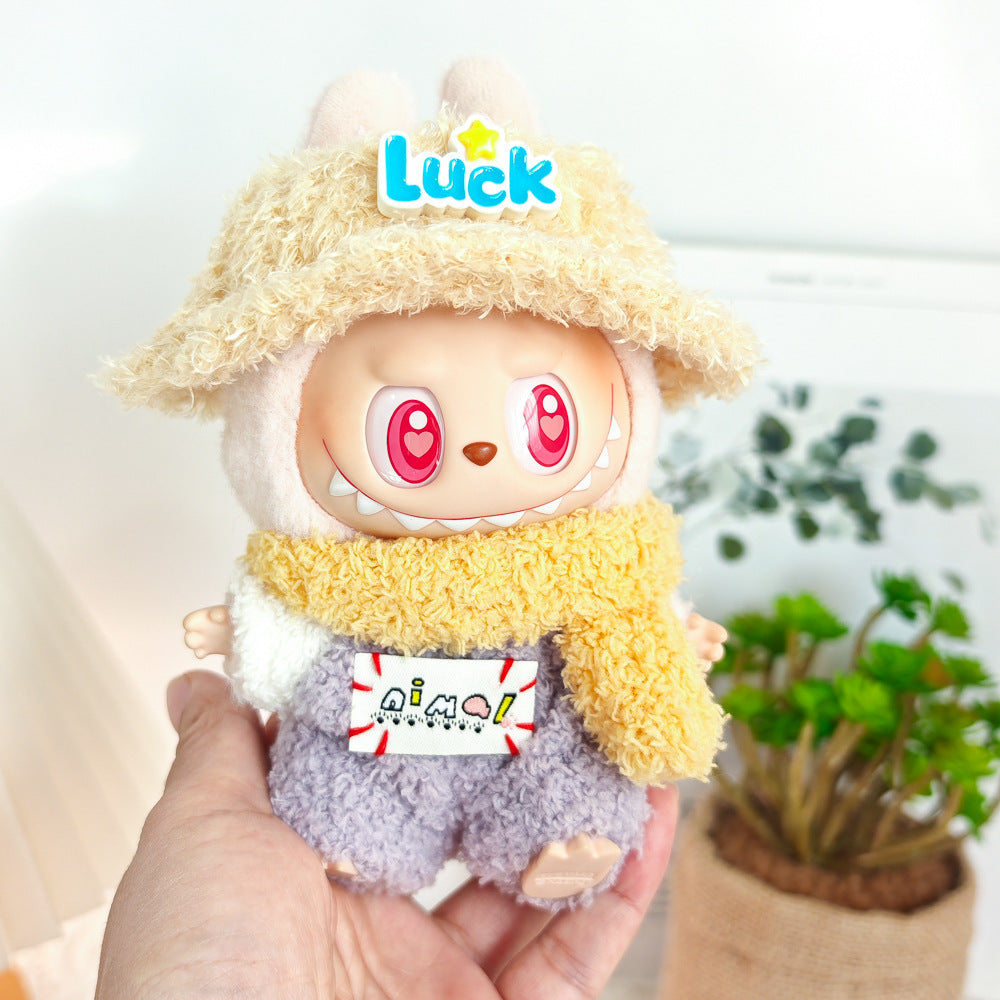 Labubu Doll Outfit Set - 15-17cm Jumpsuit, Hat & Accessories