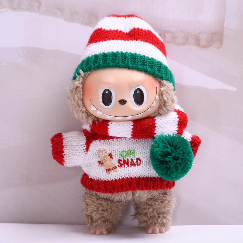 Labubu Doll New Year & Christmas Outfits - Tang Suit, Shawl, Hat Sets