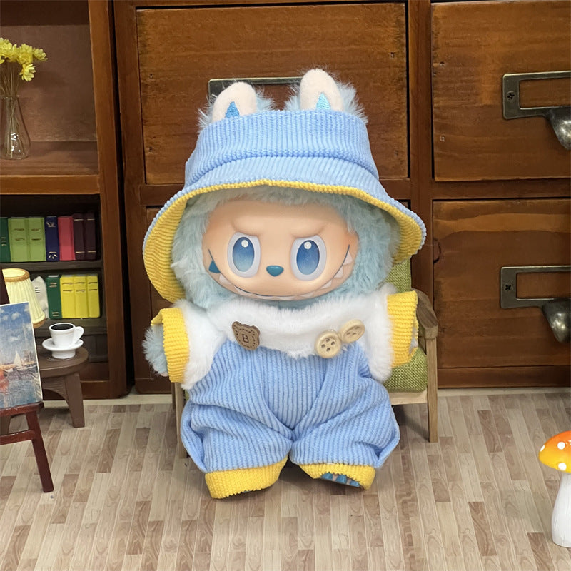 Labubu Doll Clothes 17cm Pendant First, Second and Third Generation Vinyl Plush Doll Replacement Clothes Set Wholesale