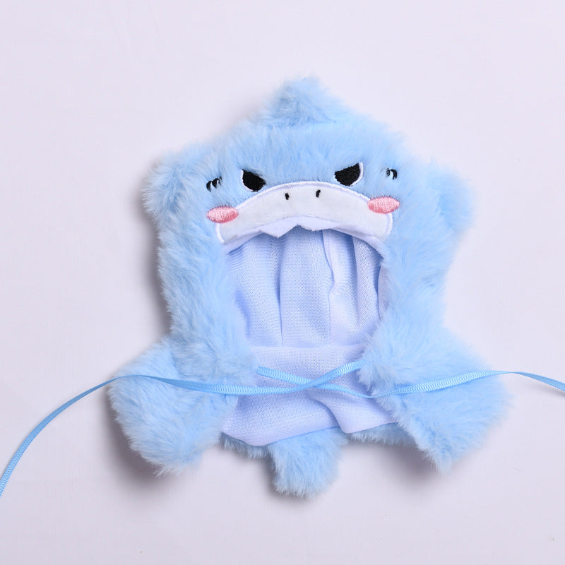 Labubu Doll Cloak - Blue Shark & Green Dinosaur Pendant Outfit