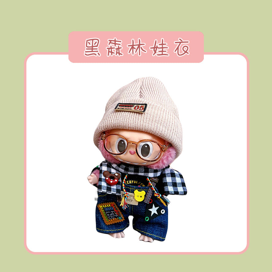 Labubu Doll Clothes for 17cm Vinyl Doll - Cute Outfits