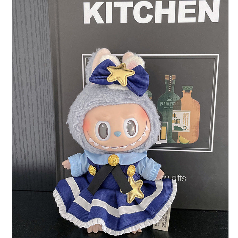Labubu Doll Halloween Outfit - Pumpkin Clothes for Vinyl Doll