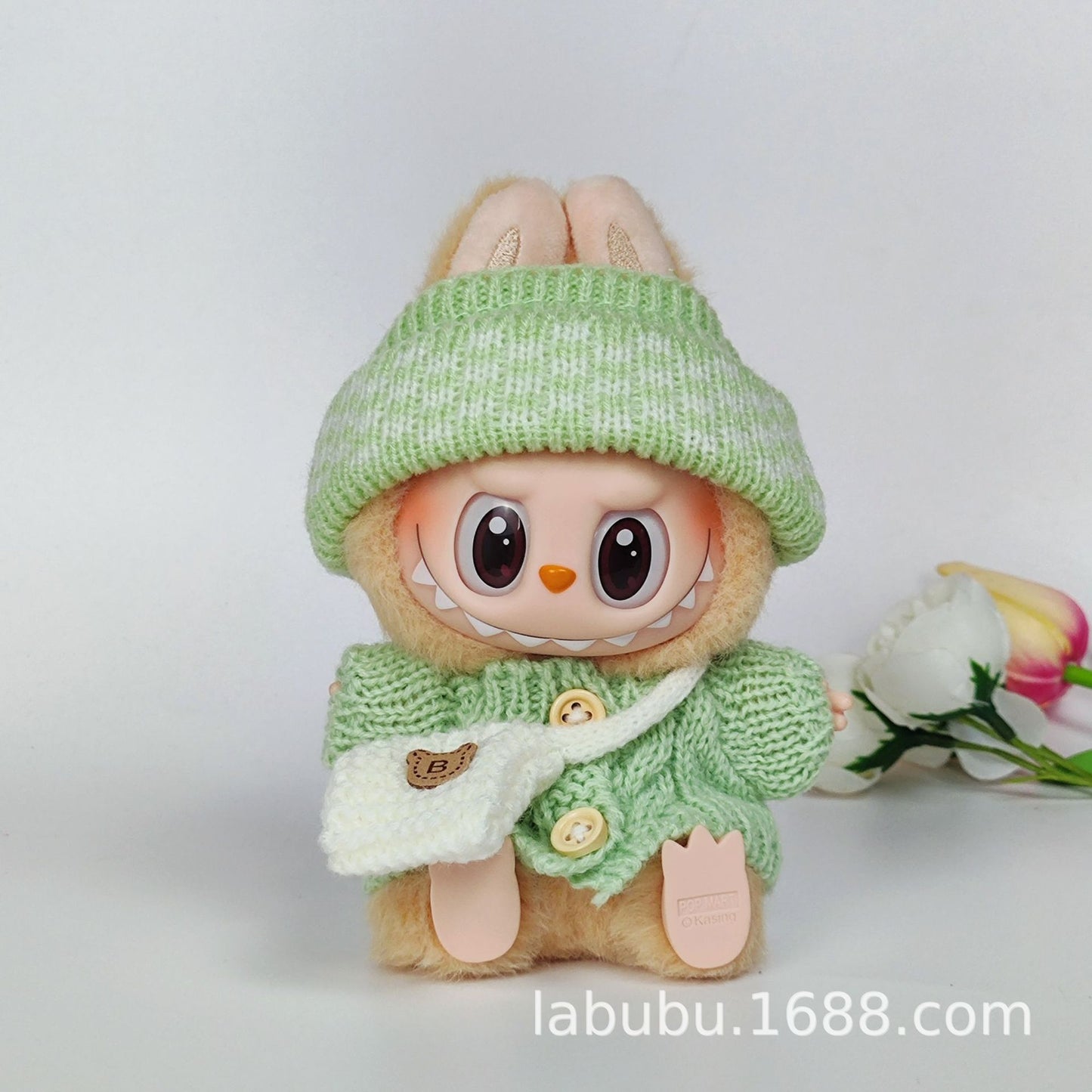 Labubu Doll Outfit - 17cm Sweater, Skirt & Bag Set for 1st-3rd Gen