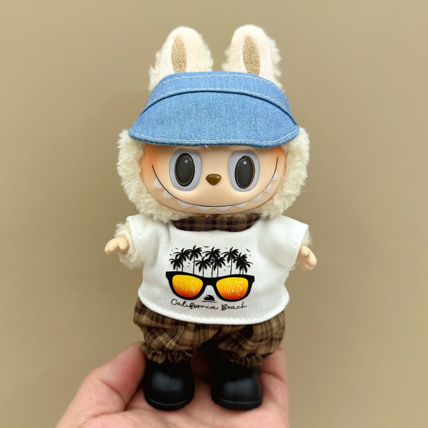 labubu doll clothes 17cm pull cloth clothes blind box doll skirt suit cute dress toy cross-border wholesale