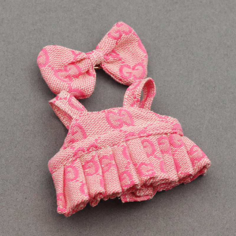 17CM One or Two Generation Blind Box Labubu Pendant Clothes Chanel Strap Skirt suit Brap Cloth Doll Clothes