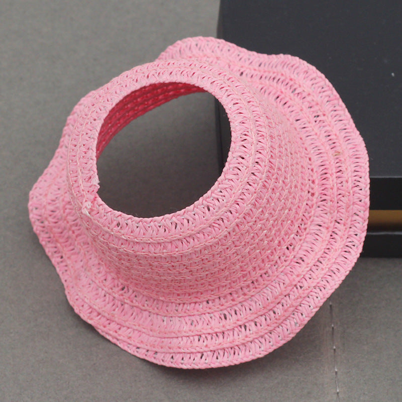 Labubu Doll Straw Hat - Woven Top Accessory for 17cm Pendant Dolls