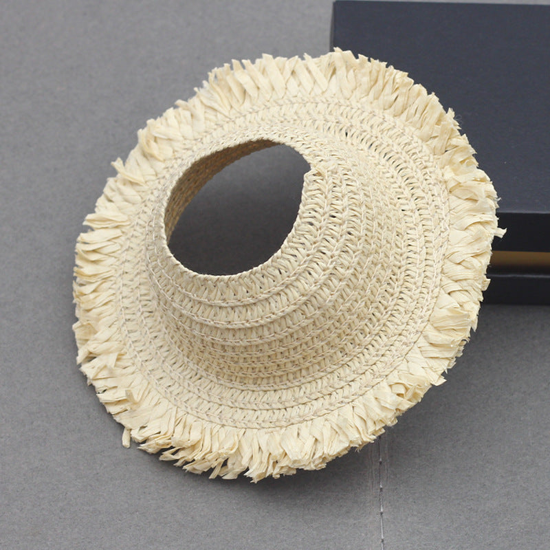 Labubu Doll Straw Hat - Woven Top Accessory for 17cm Pendant Dolls