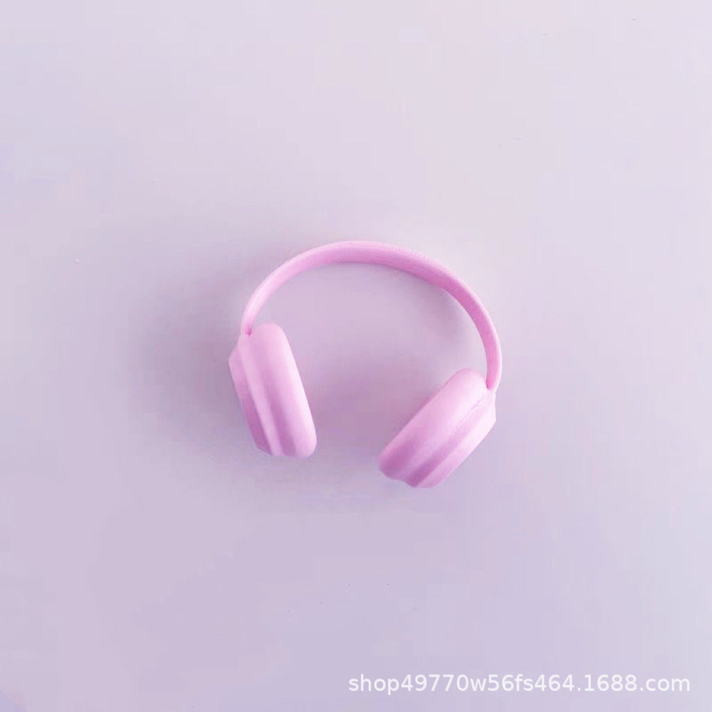 Suitable for Labubu Pendant Doll Headphones 10cm Cotton Doll Macaron Head-Mounted Labubu Headphones Matching