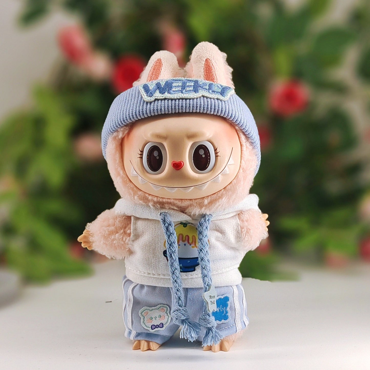 Labubu Doll Overalls Set - Pink, Blue, White & Black Outfits for 1st/2nd Gen Labubu