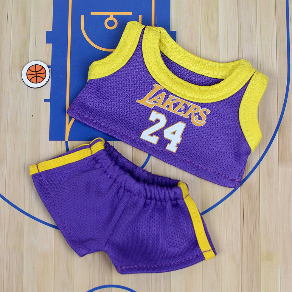 17cm Labubu Doll Clothes 15cm Cotton Doll Clothes Basketball Uniform Labubu Macaron Doll Clothes Jersey