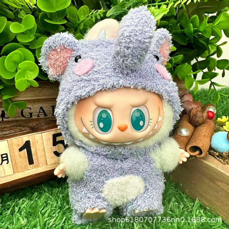 Suitable for Labubu Doll Clothes, Plush Vinyl Sitting Party First, Second and Third Generation Replacement Skirt Suit