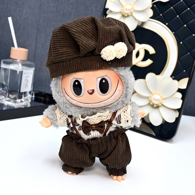 Only Clothes Labubu Doll Clothes 17cm Plush Vinyl Labubu Doll Party Replacement Suit M-116