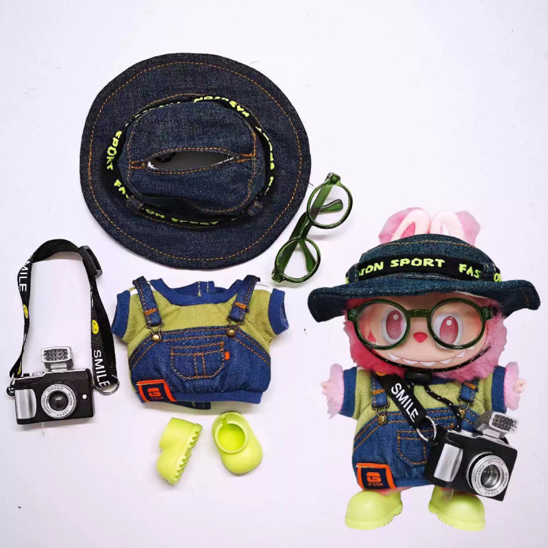 Labubu 3.0 Doll Outfit Set with Hat, Glasses & Shoes