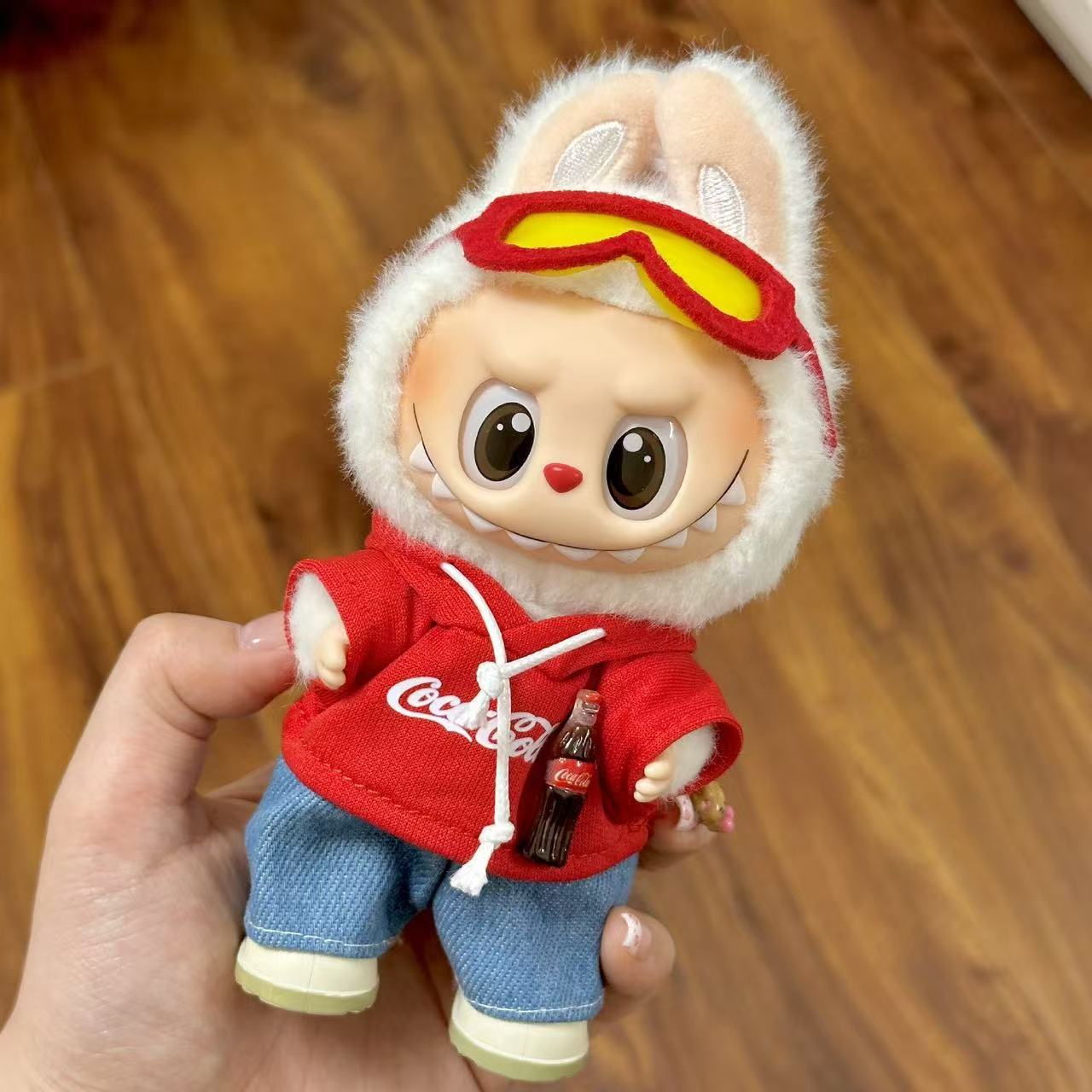 17cm Labubu Pendant Wearing Baby Clothes high quality Labubu Blind Box Pendant Doll Clothes Decorative suit