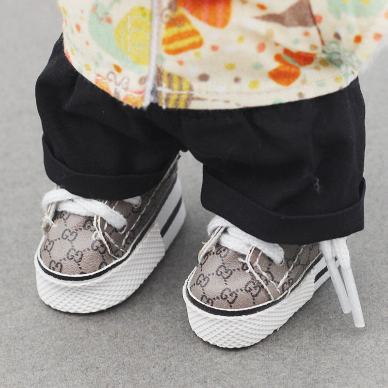 Labubu Doll Shoes for 10cm & 17cm Vinyl Dolls - White, Brown, Gray, Black, Blue