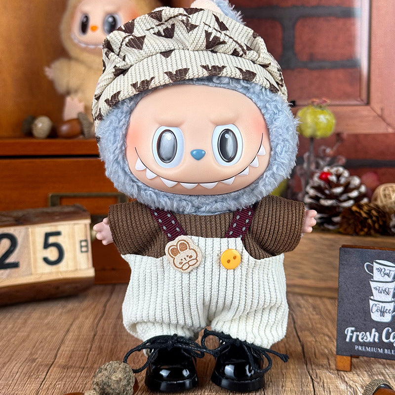 Suitable for labubu doll clothes 17cm pull cloth doll clothes small jewelry doll for suit wholesale