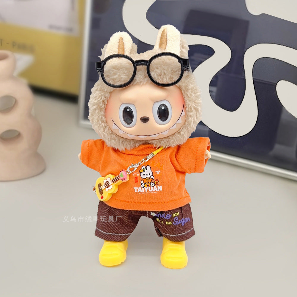 Labubu Doll Denim Outfit Set with T-Shirt & Accessories