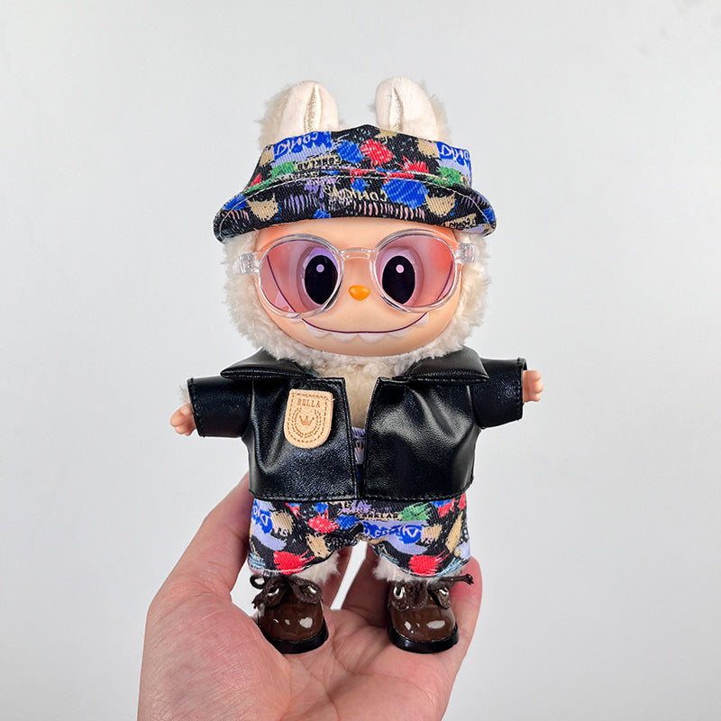 Labubu Doll Clothes for 17cm Pendant Doll - Colorful Outfits
