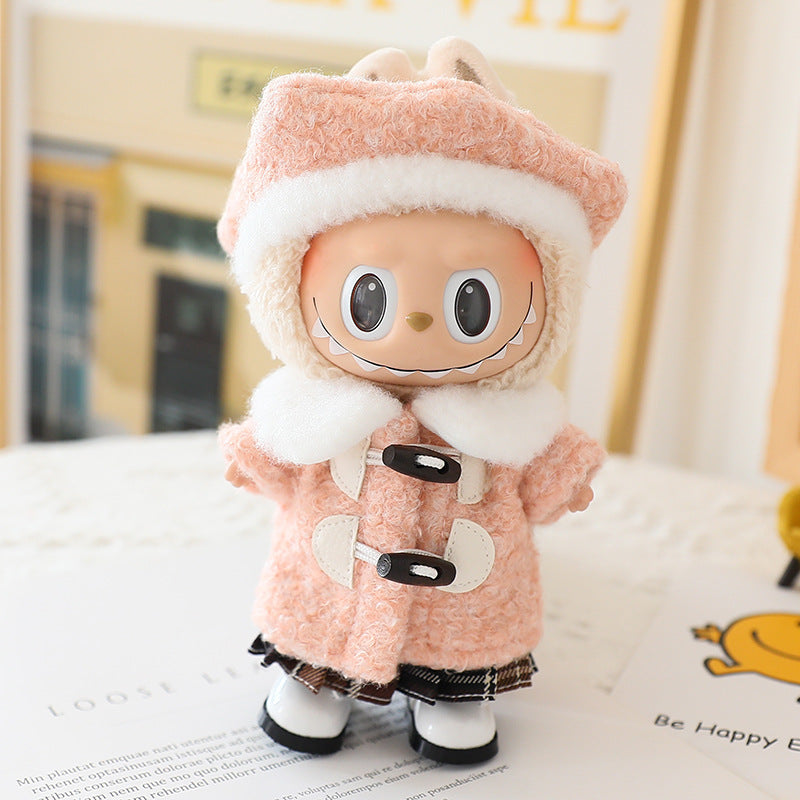 The Second Generation Labubu Blind Box Hanging Clothes Sitting Party Labubu Doll Coat Shoes for Beret