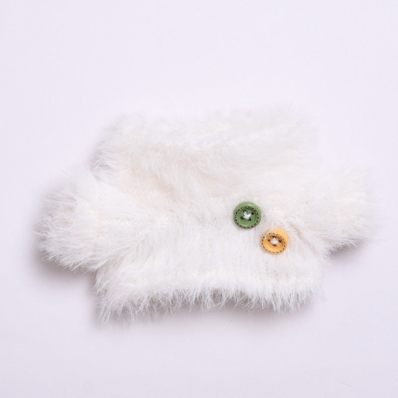 Labubu Doll Outfit - Furry Button Top & Denim Skirt/Jeans for 2nd Gen Pendant