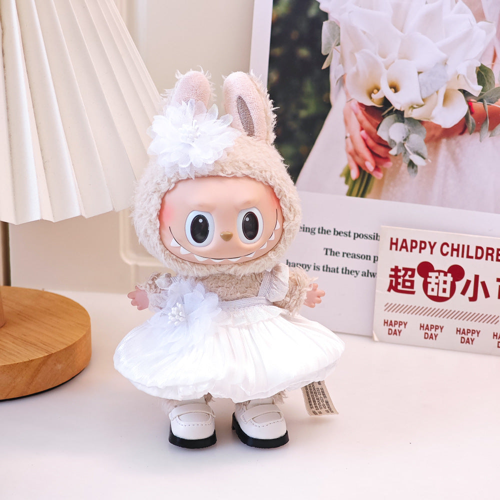 Labubu Doll Wedding Dress & Outfit Set for 17cm Vinyl Doll