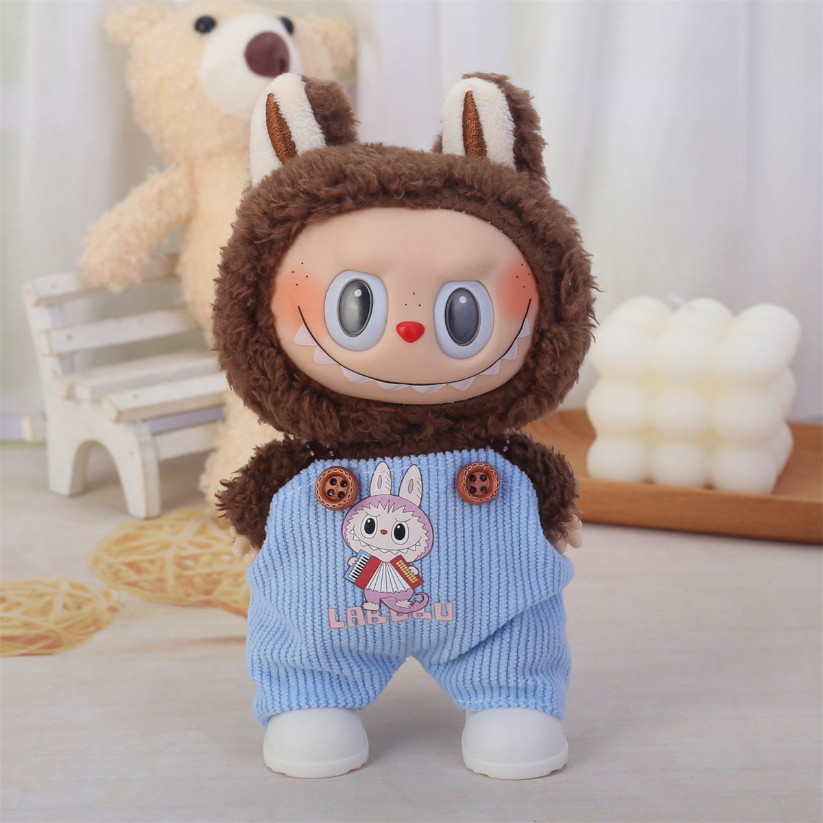 Wholesale cheap 17cm labubu labubu one, two and three generations sit and party with replacement doll vinyl