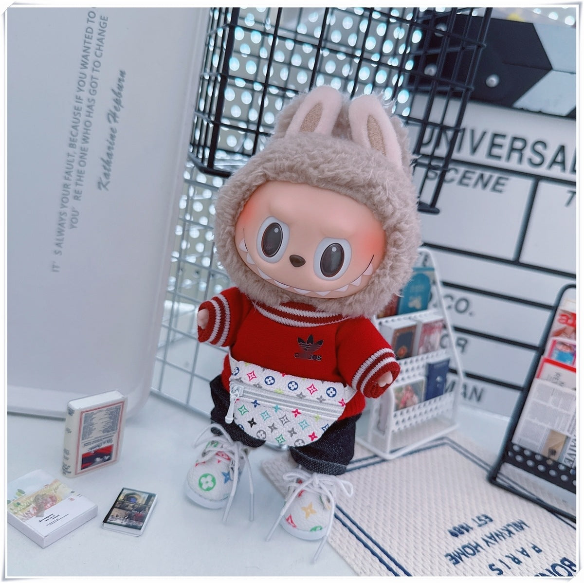 Labubu Doll Outfit - Cute Cotton Coat & Accessories for 10cm & 17cm Vinyl Dolls