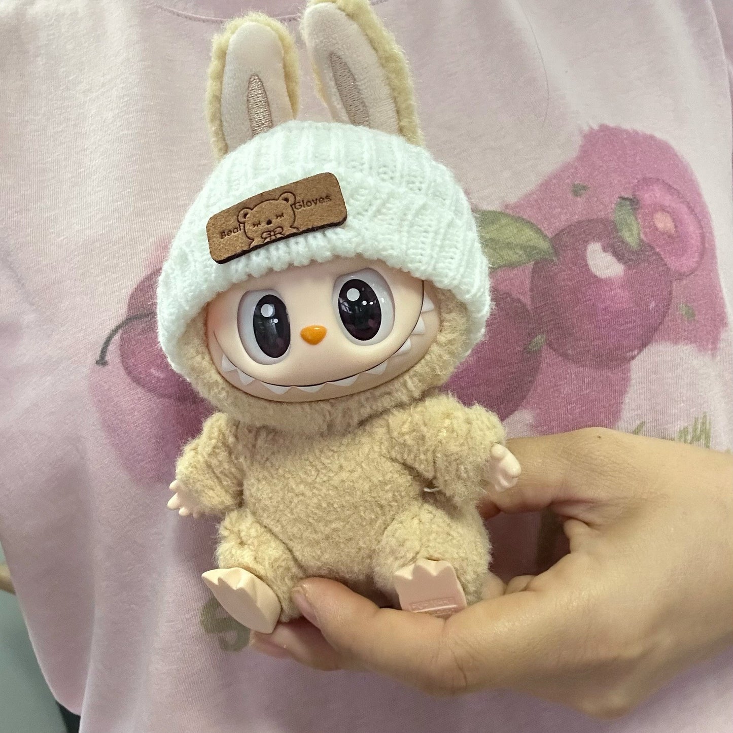 Labubu Doll Outfit Set - Knitted Hat & Sweater for 1st & 2nd Gen