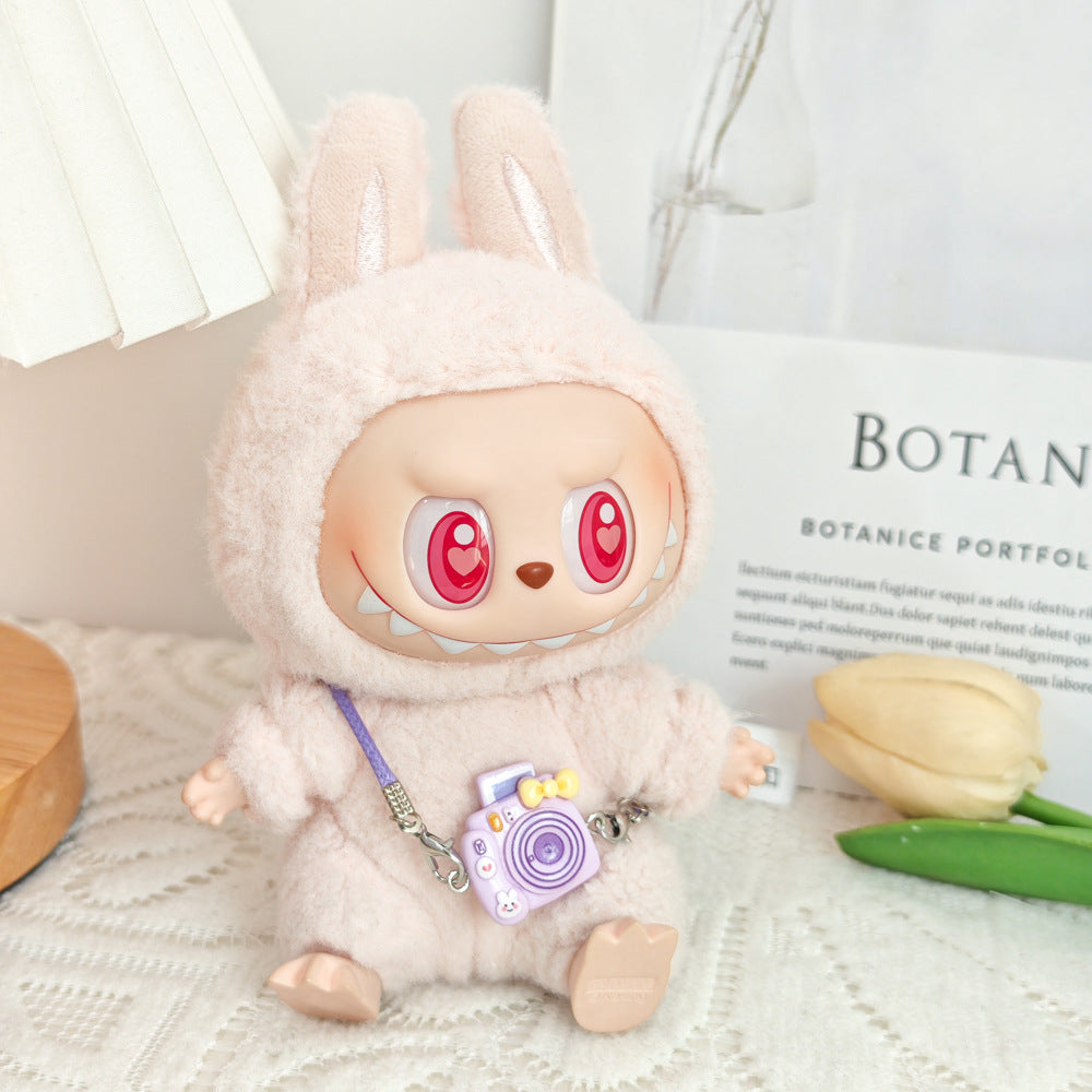 Labubu Doll Outfit Set - 15-17cm Jumpsuit, Hat & Accessories
