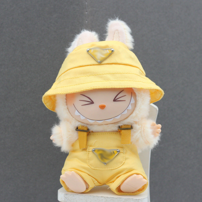 Labubu Doll Hooded Sweater & Hat Outfit for 17cm Vinyl Doll