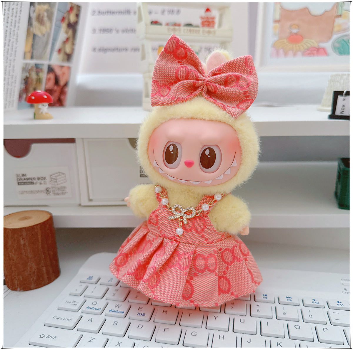 Labubu Doll Outfit - 17cm Cute Skirt Set for Vinyl Dolls
