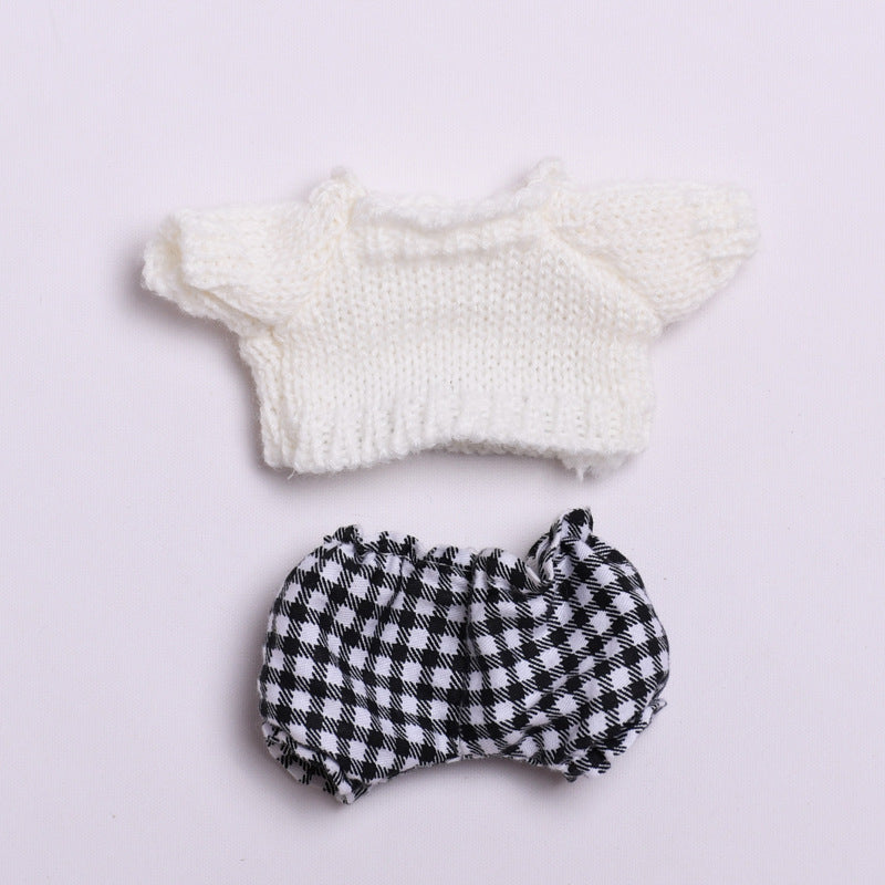 Labubu Doll White Sweater Outfit with Hat & Pants - Baby Clothes Style