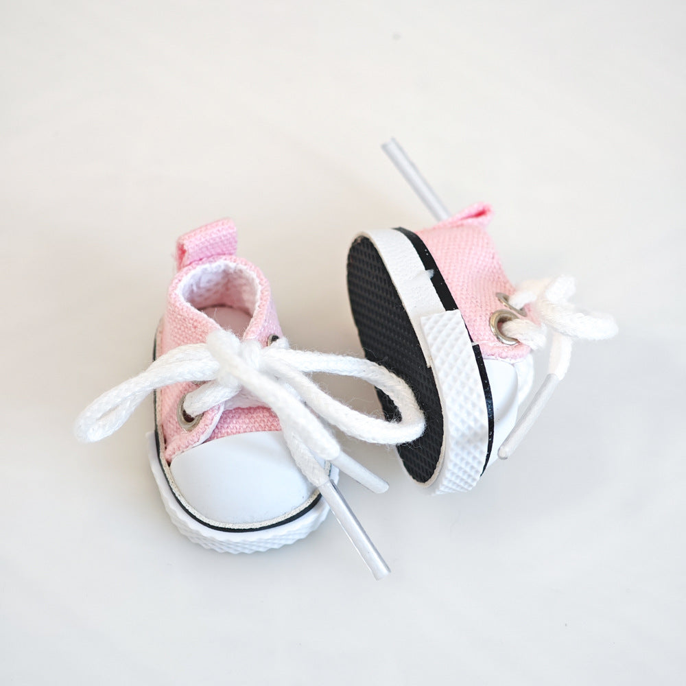 Labubu Doll Outfit - Bunny Pink & Cloud Blue Sweatshirt with Peaked Cap & Accessories